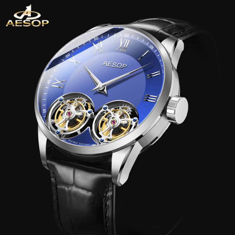 OEM high quality men’s 0 double tourbillion watch