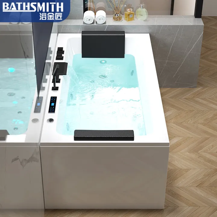 Acrylic small household single jacuzzi independent rectangular adult constant temperature heating online celebrity bathtub