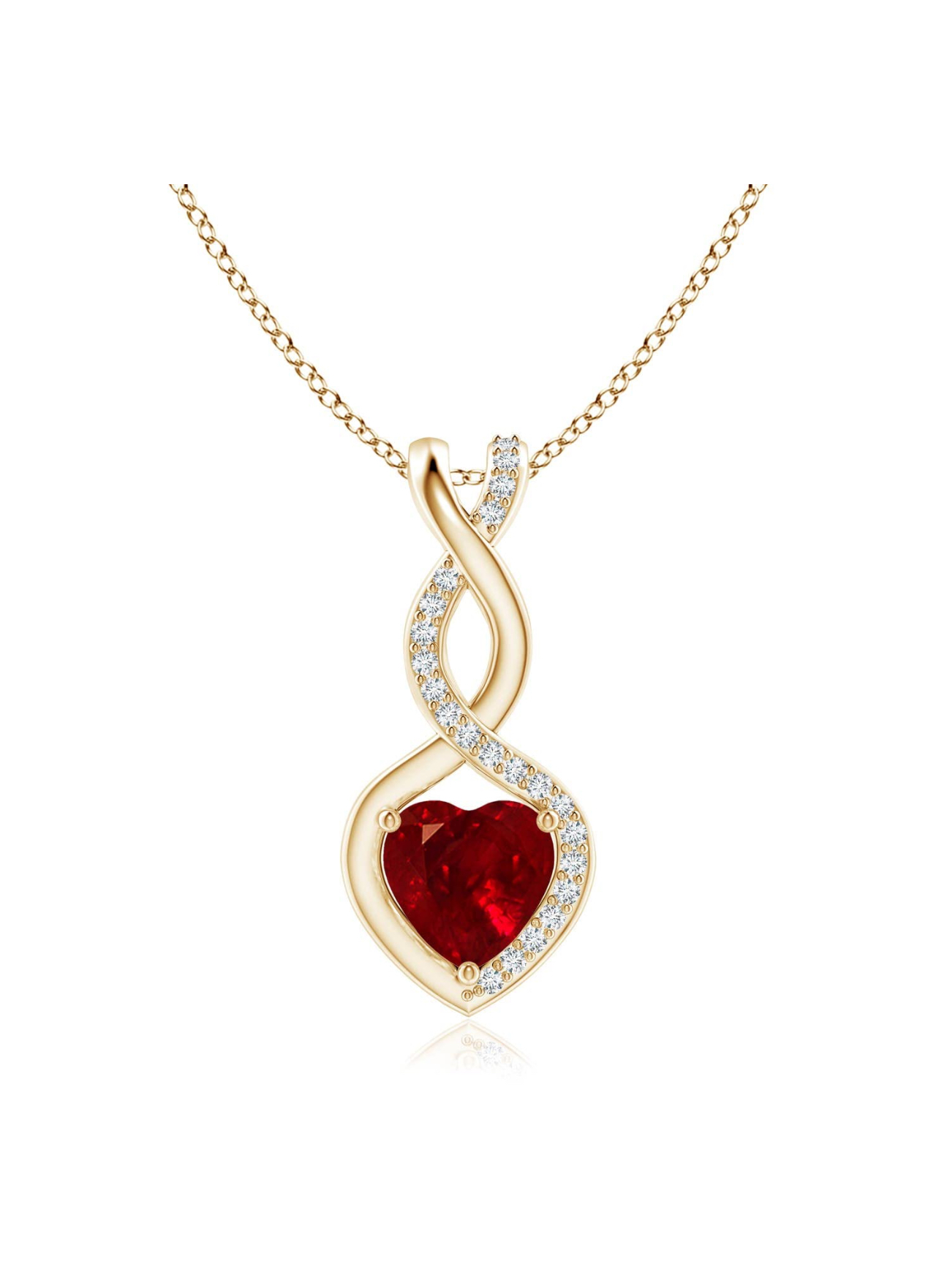 Angara Natural Ruby Pendant for Women