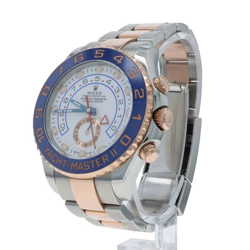 Rolex Yacht Master II Chronograph Watch Stainless Steel Everose Gold Swiss116681